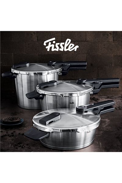 Fissler Vitaquick Premium 6+3.5 Lt Pressure Cooker Set of 2+ Glass Lid