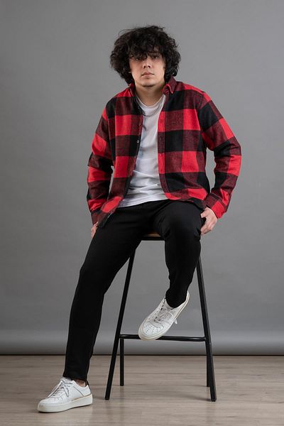 Dorss Slimfit Plaid Men's Lumberjack Shirt