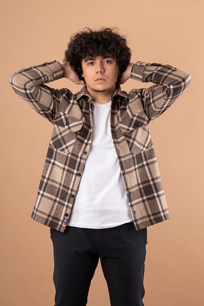 BİCAN Ανδρικό πουκάμισο ξυλοκόπο Bican Double Pocket Oversize