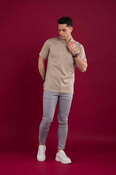 Woolen World Ανδρικό μπλουζάκι Mercerized Classic Fit Polo Neck με τσέπη