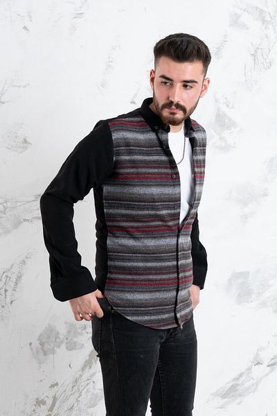 ADVANTE Slimfit Piece Patterned Men's Lumberjack Shirt