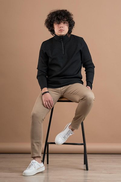 AKÇAYLAR Hanorac pentru bărbați cu guler cu fermoar Half Fisherman Lycra