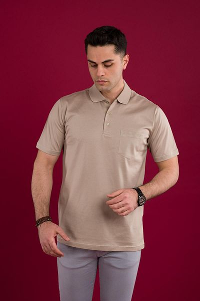 Woolen World Ανδρικό μπλουζάκι Mercerized Classic Fit Polo Neck με τσέπη