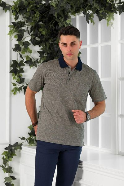 nehir by ahmet fulker Ανδρικό μπλουζάκι Nehir By Faruk Ulker Polo με μοτίβο Mercerized Superfine Cotton με τσέπες
