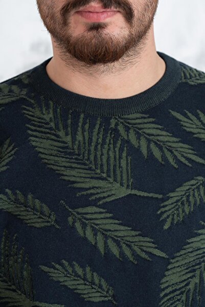 San&Fa Чоловічий трикотажний светр з регулярним кроєм та візерунком