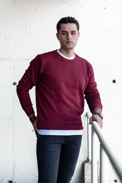 AKÇAYLAR Мъжки суитшърт Slimfit Zero Collar Basic 3 Thread
