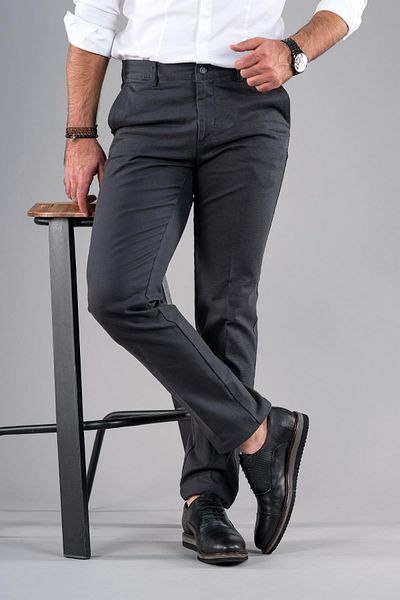 AKÇAYLAR Classic Cut Winter Textured Cotton Gabardine Trousers