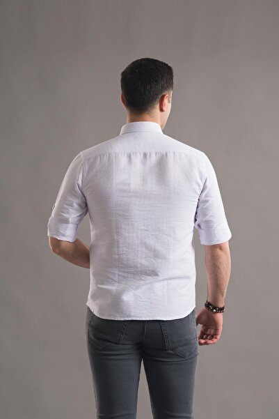 AKÇAYLAR Сlimfit з коміром на ґудзиках, довгими рукавами та складками