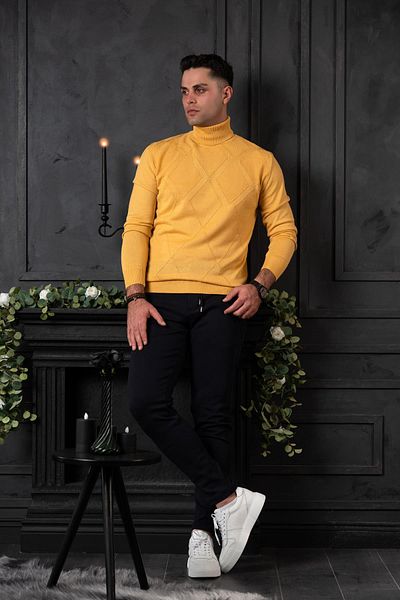 nehir by ahmet fulker Nehir By Ahmet Ülker Regular Fit Turtleneck Cotton Men's Knitwear Sweater