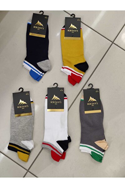 BOB DAVIS Erkek Patik Çorap 12 Çift (5X12 = 60 ADET) Toptan Ürün