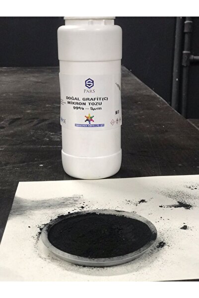 Pars Doğal Grafit (C) Mikron Tozu Saflık:99% Boyut: 5µm 1000Gr