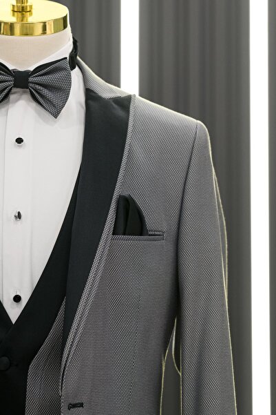 AKÇAYLAR Слімфіт з лацканами, коміром-стійкою, піджаком з бабочкою та смокінгом