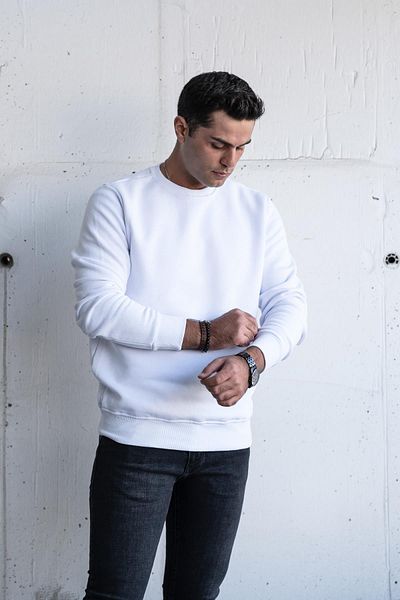 AKÇAYLAR Slimfit Crew Neck Basic 3 Thread Men's Sweatshirt
