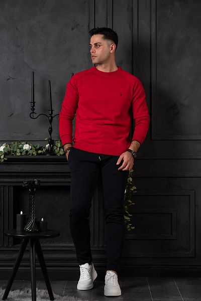 San&Fa Regular Fit Crew Neck Cotton Men's Knitwear Sweater