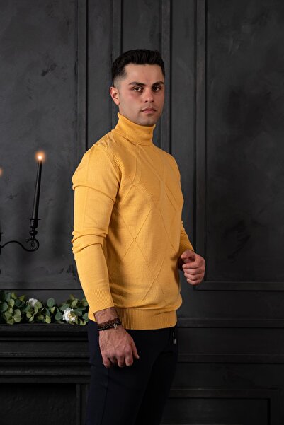 nehir by ahmet fulker Nehir By Ahmet Ülker Regular Fit Turtleneck Cotton Men's Knitwear Sweater