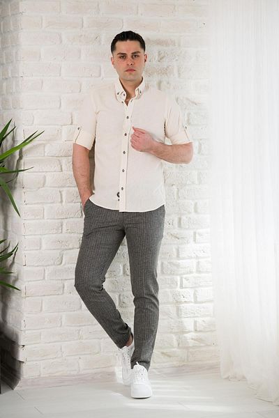 ADVANTE Cămașă Slimfit pentru bărbați cu nasturi cu rever