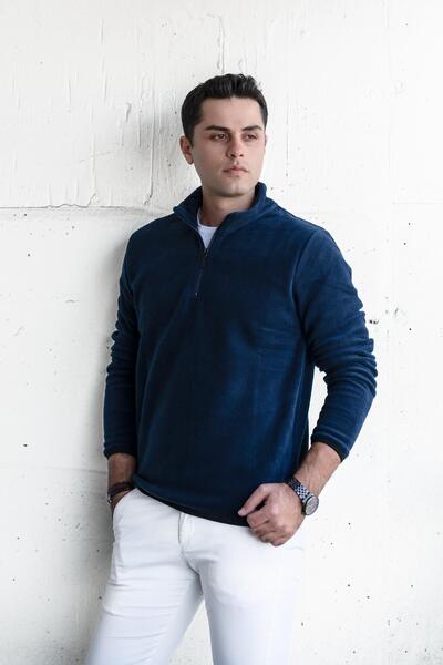 AKÇAYLAR Слімфіт Фермуар Яка Чоловічий Полярний Світшот