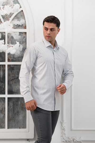 ADVANTE Καρό Slimfit Μακρυμάνικο Ανδρικό Πουκάμισο
