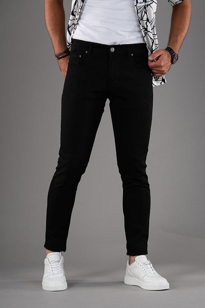 AKÇAYLAR Φοίνιξ Skinny Slimfit Δερμάτινο Παντελόνι Μπλούζα από Βαμβάκι