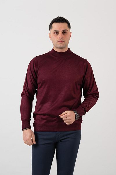 AKÇAYLAR Classic Cut Half Fisherman Wool Men's Knitwear Sweater