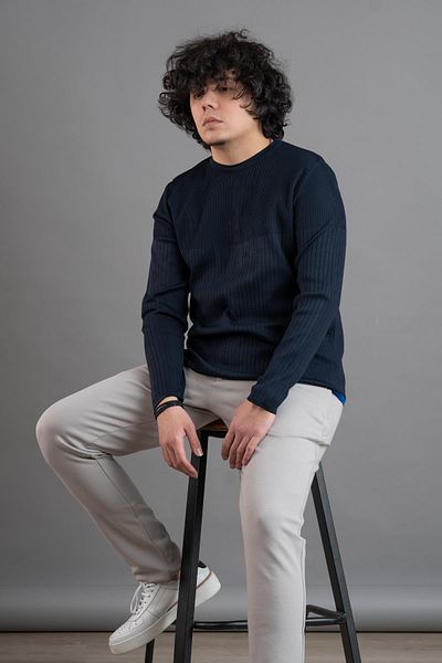 AKÇAYLAR Ανδρικό φούτερ Crew Neck Lycra Microfilament Slimfit