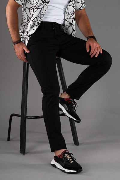 AKÇAYLAR Ανδρικό τζιν παντελόνι από βαμβάκι Lycra Regular Fit