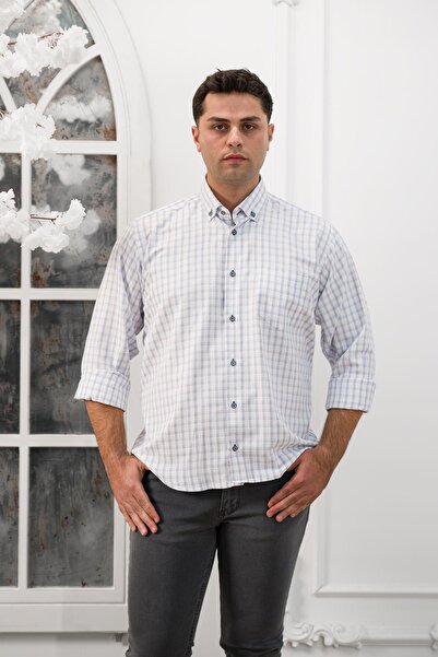 ADVANTE Широкий крій з кишенями, картатий сезонний чоловічий сорочка