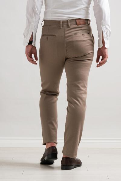NOTRA Klasik Kesim Kışlık Kumaş Gabardin Boru Paça Erkek Pantolon