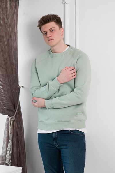 FBI Slimfit 3 Thread Crew Neck φούτερ με Fleece εσωτερικά