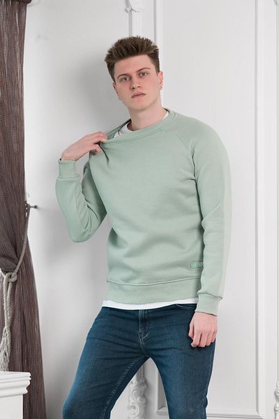 FBI Slimfit 3 Thread Crew Neck φούτερ με Fleece εσωτερικά