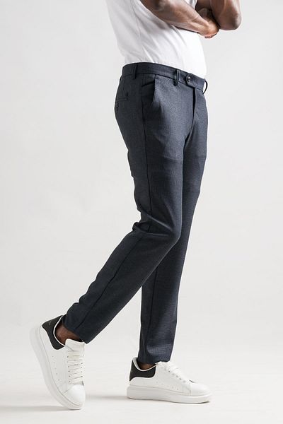 Ecer Χειμερινό ανδρικό υφασμάτινο παντελόνι Slimfit Bitik καρό σωλήνα