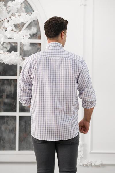 ADVANTE Широкий крій з кишенями, картатий сезонний чоловічий сорочка