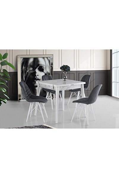 VOGUE TASARIM & DEKORASYON Ahşap Ekonomik Katlanır Büyüyebilen Yemek Mutfak Ve Balkon Masası