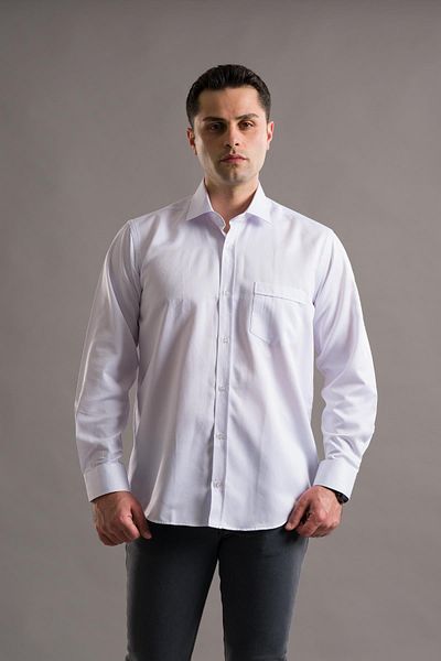 ADVANTE Cămașă pentru bărbați Dobby Pocket cu croială relaxată