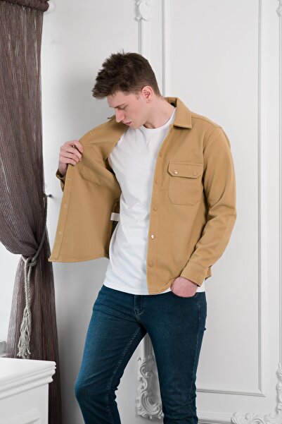 FBI Ανδρικό πουκάμισο Slimfit με διπλό κάλυμμα και κλείσιμο με κουμπωτό