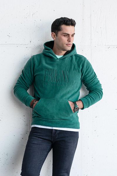 AKÇAYLAR Ανδρικό φούτερ με κουκούλα Slimfit Fleece