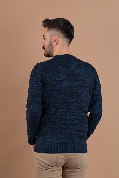 Dorss Слімфіт візерунковий светр з круглим вирізом для чоловіків