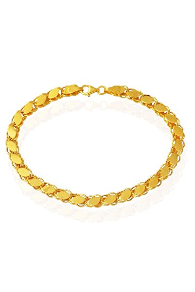 MaGold Halep Pullu Arpa Zincir 14 Ayar Altın Bileklik 5 mm