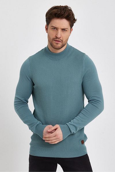 ALEXANDERGARDI Pulover pe jumătate cu gât țesut (E22-5511)