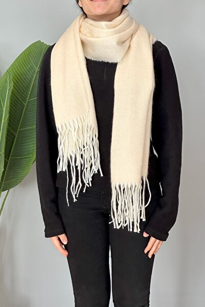 REMSA Šála se střapcem Boucle Šála 45X200 cm 1285 Béžová