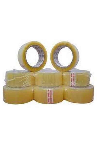 ELBA Duct Tape 6 Pieces 45mm x 100m Transparent Hotmelt 6 Pack Duct Tape