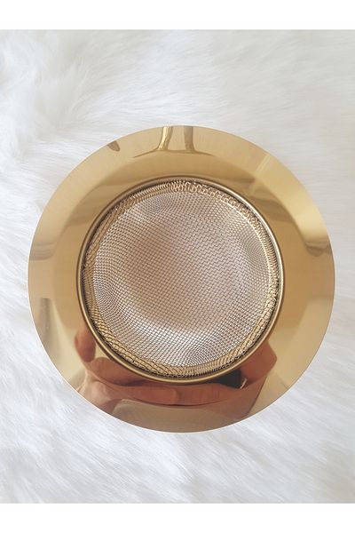 LOVYCO Gold Stainless Steel Sink Strainer Diameter: 11.5 Cm