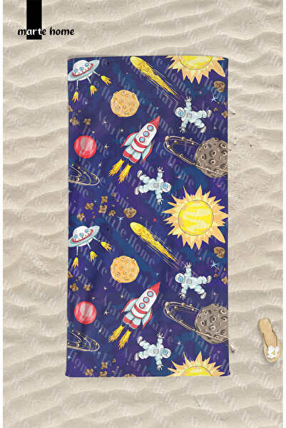 Marte Home Space Theme - Printed Children's Beach Towel