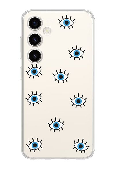 Merwish حافظة شفافة متوافقة مع هاتف Samsung Galaxy S23Fe Dese Evil Eye