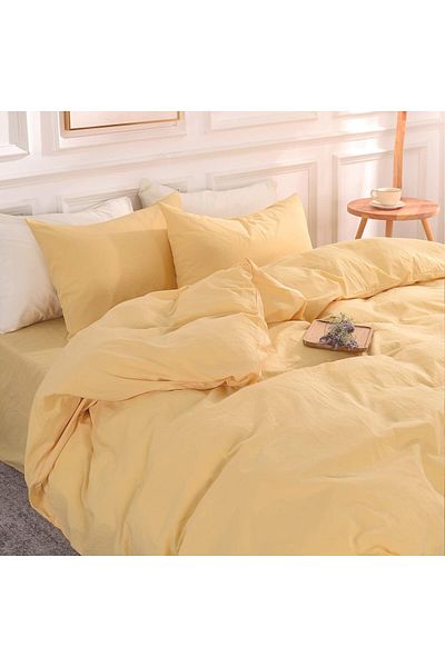 Soft Colours Single Duvet Cover Set with Fitted Sheets