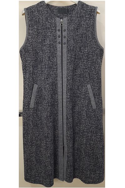 N.Y.YILDIZ STAR IS THE NEW COTTON SEASONAL PLUS SIZE MODEL ZIPPERED VEST