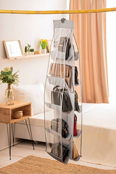 Serstil 10 Pocket In-Cabinet Bag and Shoe Organizer Anthracite