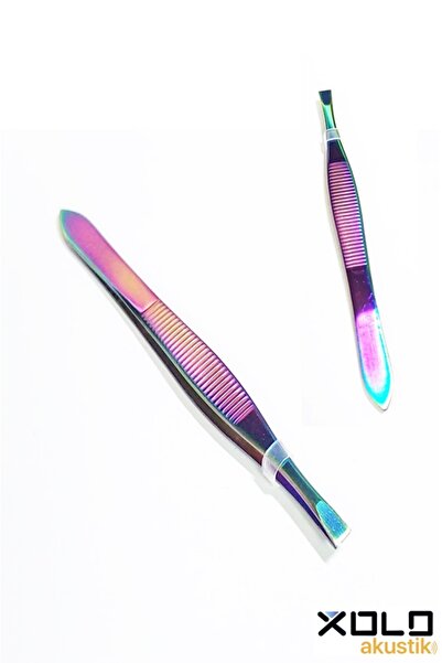 xolo Rainbow Akustik Cımbız Serisi Düz Orta Kalın Uçlu Cımbız Kıl Tüy Sakal K...