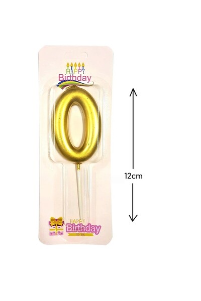 Bkmc BÜYÜK BOY 0 RAKAM GOLD MUM 12CM