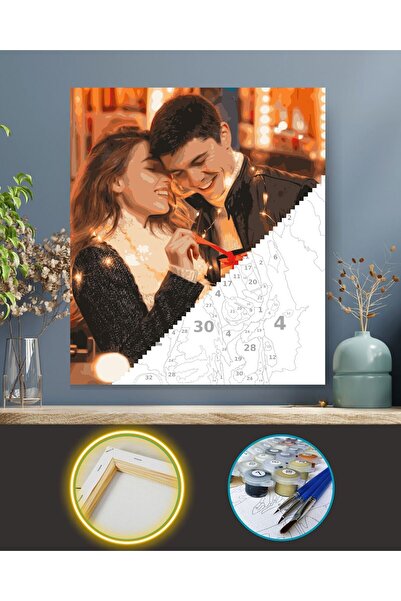 hediye hobim Sevgiliye Hediye Kişiye Özel Sayılarla Boyama Kasnaklı Tablo Set...